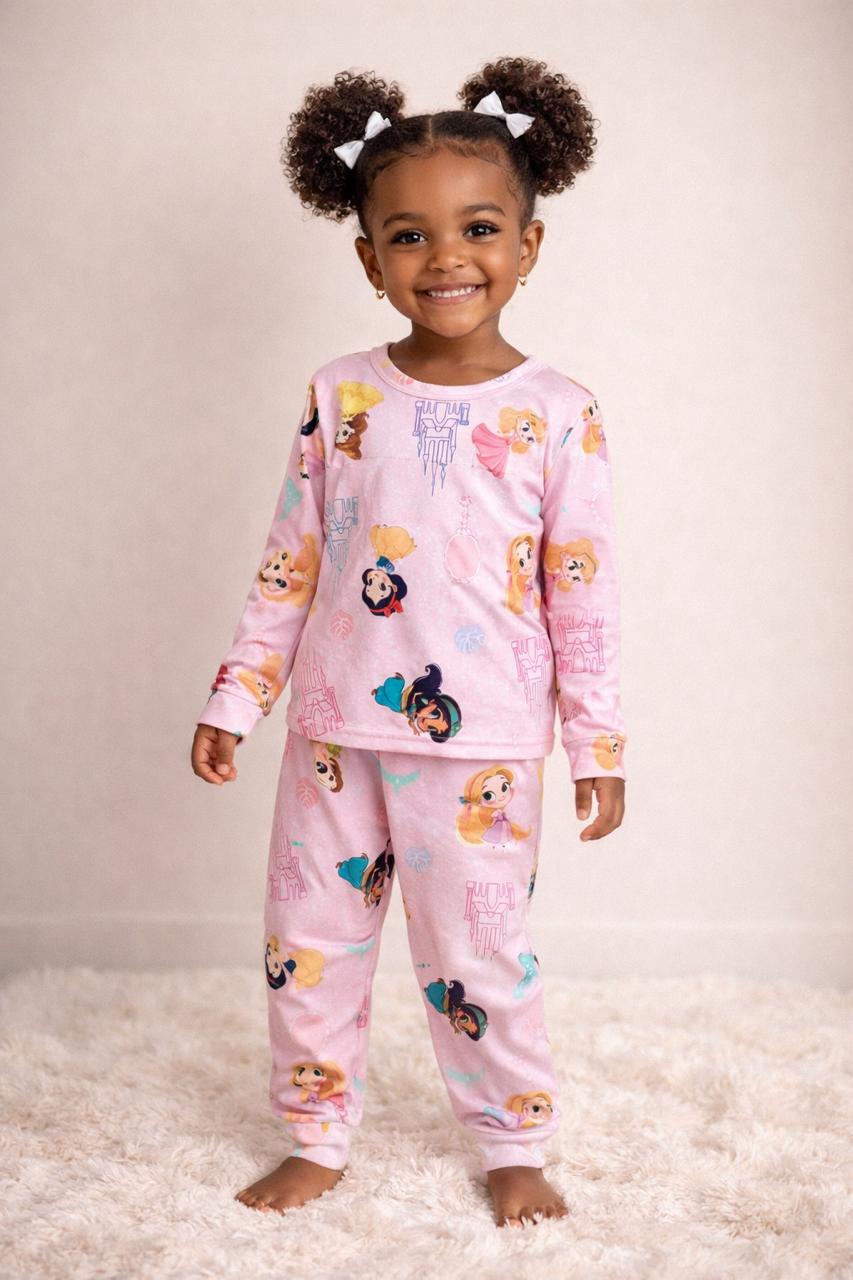 PIJAMA LONGO INFANTIL PRINCESAS