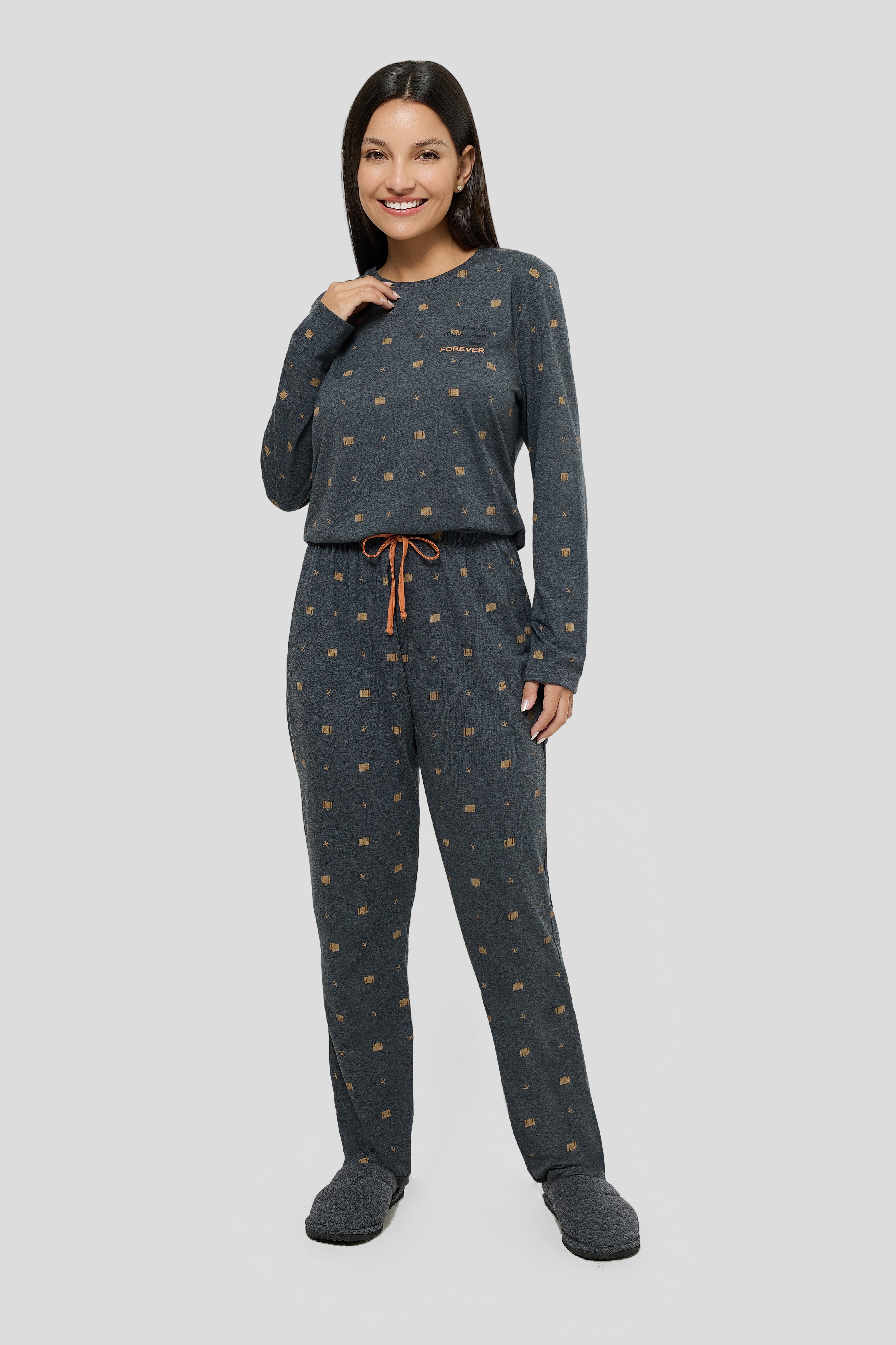PIJAMA FEM AD MANGA LONGA MEMORIAS