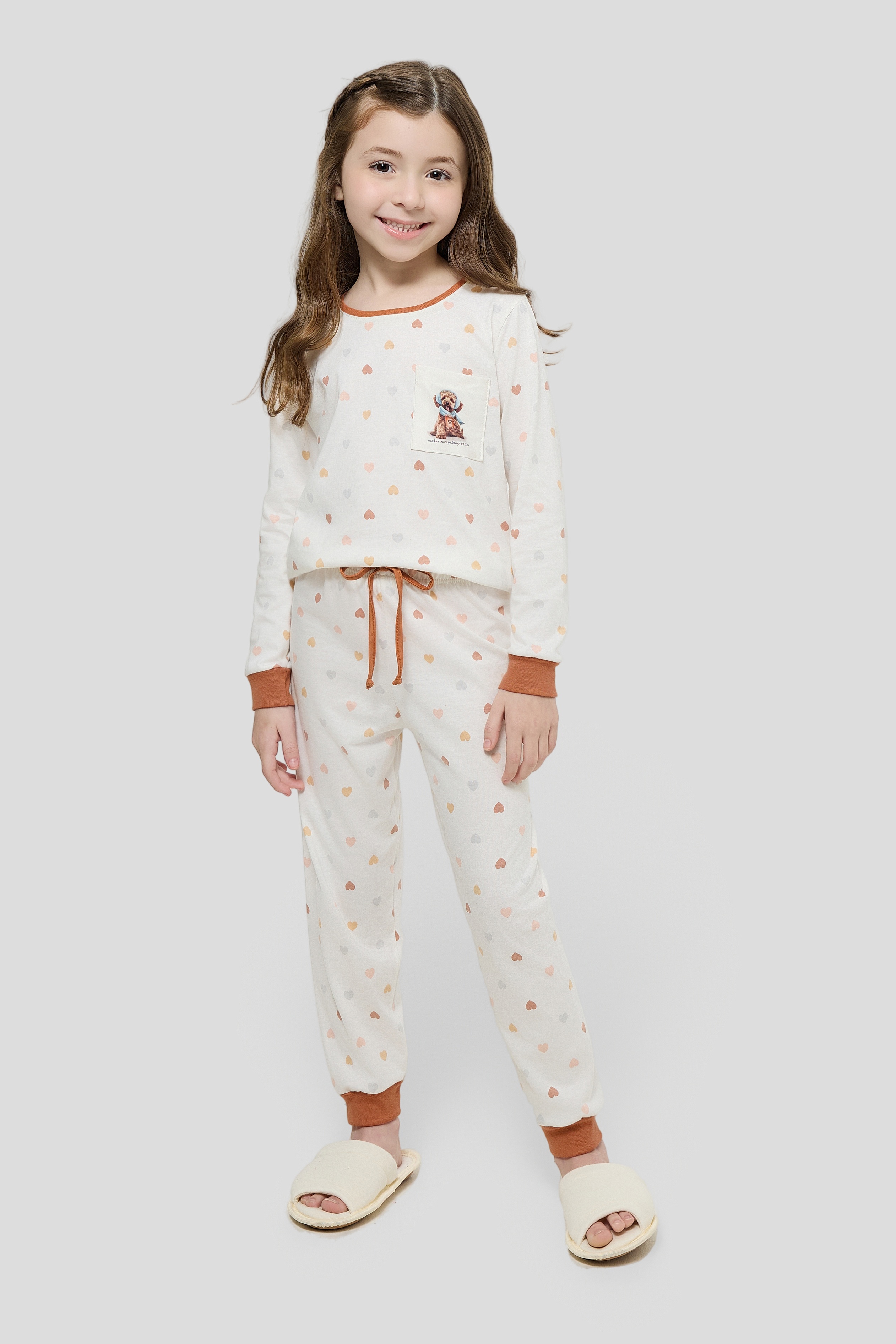 PIJAMA FEM INF/JUV LONGO CHCOLATE