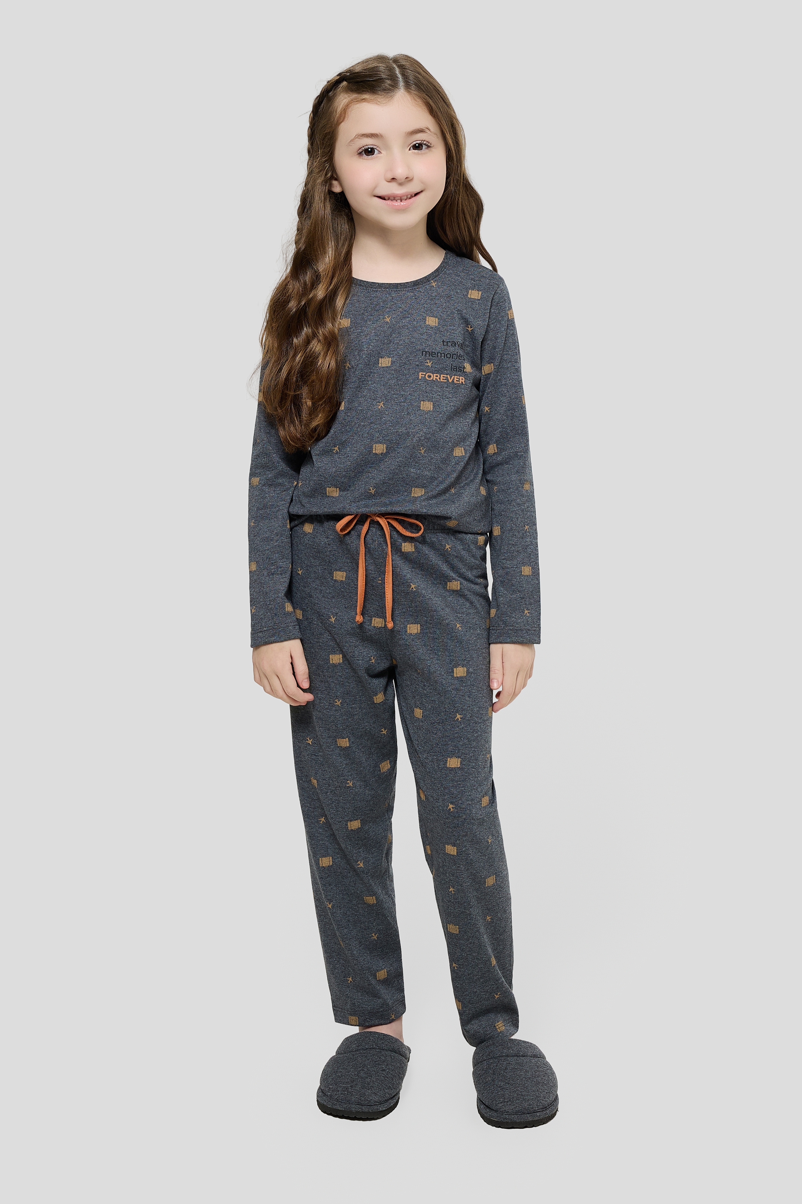 PIJAMA FEM INF/JUV MANGA LONGA MEMORIAS